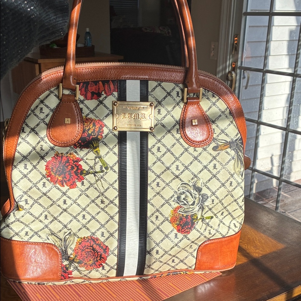 VINTAGE L.A.M.B. (Gwen Stefani) Marigold Luxury Bowler Bag PERFECT CONDITION!
